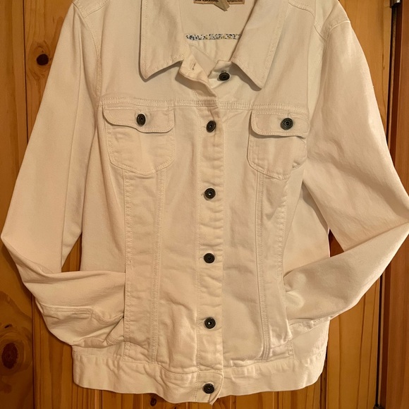 White Denim Jeans Jacket - Picture 2 of 6